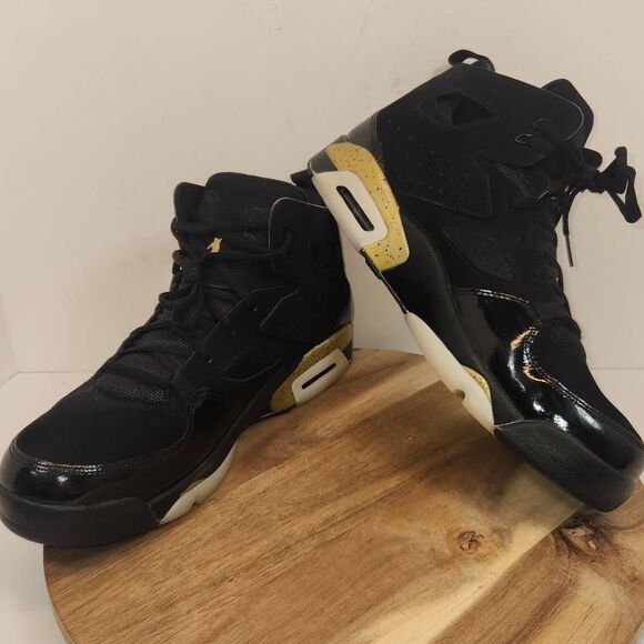 Air Jordan Flight Club 91 Black Metallic Gold Men's Size 11 - Picture 7 of 10